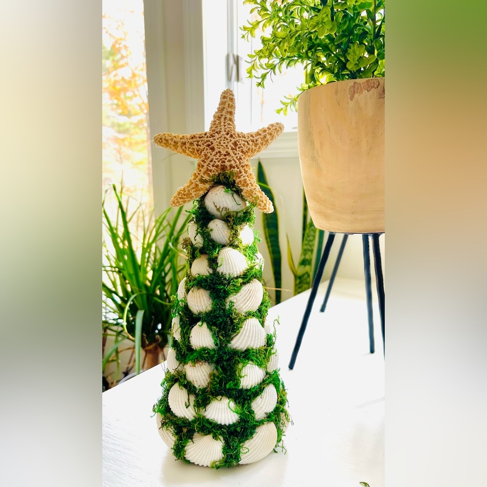 Coastal Holiday Tree with Starfish Topper